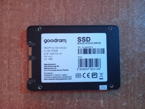 Фото SSD накопичувач GOODRAM CL100 120 GB (SSDPR-CL100-120) від користувача formicron