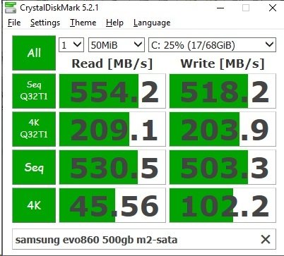 Фото SSD накопичувач Samsung 860 EVO M.2 500 GB (MZ-N6E500BW) від користувача Ruloff