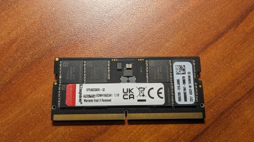 Фото Пам'ять для ноутбуків Kingston FURY 32 GB SO-DIMM DDR5 4800 MHz FURY Impact (KF548S38IB-32) від користувача 2ranin