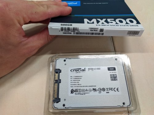 Фото SSD накопичувач Crucial MX500 2.5 500 GB (CT500MX500SSD1) від користувача Zaxari4