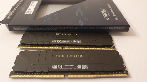 Фото Пам'ять для настільних комп'ютерів Crucial 16 GB (2x8GB) DDR4 3600 MHz Ballistix Black (BL2K8G36C16U4B) від користувача 