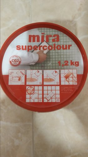 Фото Затирка (фуга) для плитки Mira supercolour 192 1,2 кг від користувача XOI