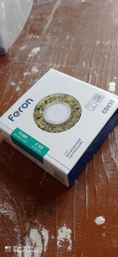 Фото Стельовий світильник FERON Точечный светильник CD830 з LED подсветкой (40023) від користувача Сергій