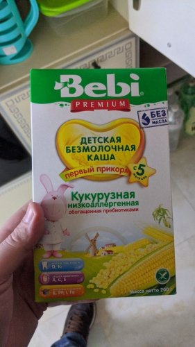 Фото Каша безмолочна Bebi Premium Каша безмолочная низкоаллергенная кукурузная, 200 гр від користувача Ирина