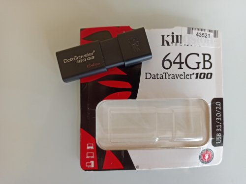 Фото Флешка Kingston 64 GB DataTraveler 100 G3 (DT100G3/64GB) від користувача Mexanik