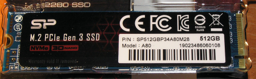 Фото SSD накопичувач Silicon Power P34A80 512 GB (SP512GBP34A80M28) від користувача 339
