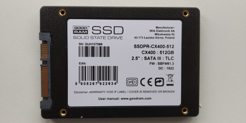 Фото SSD накопичувач GOODRAM CX400 512 GB (SSDPR-CX400-512) від користувача XOI