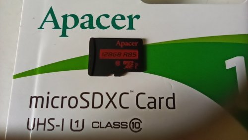 Фото Карта пам'яті Apacer 128 GB microSDXC Class 10 UHS-I R85 + SD adapter AP128GMCSX10U5-R від користувача Turbo-Yurik