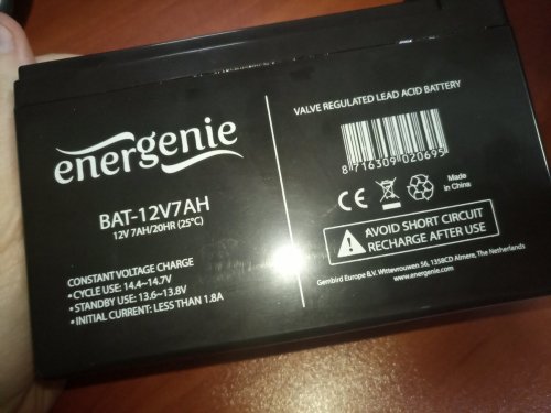 Фото Акумулятор для ДБЖ EnerGenie BAT-12V7AH від користувача Лабіринт Знання