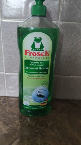 Фото Рідина для миття посуду Frosch Средство для мытья посуды Зеленый лимон 1 л (4009175148094) від користувача Іринка Марчак