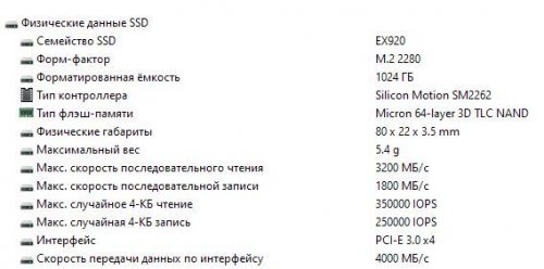 Фото SSD накопичувач HP EX920 1 TB (2YY47AA#ABC) від користувача ScorpionRRR