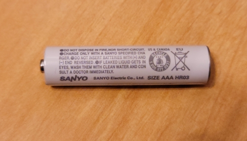 Фото Акумулятор Panasonic AAA 750mAh NiMh 2шт Eneloop (BK-4MCCE/2BE) від користувача Ironhide