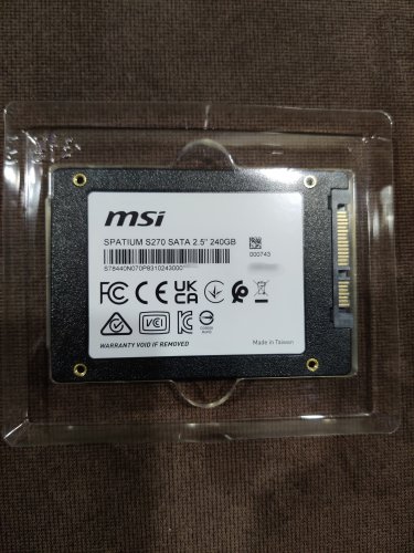 Фото SSD накопичувач MSI Spatium S270 240 GB (S78-440N070-P83) від користувача Сергій Захарович