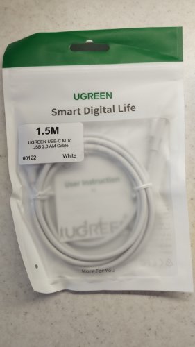 Фото Кабель USB Type-C UGREEN US287 USB - Type-C, 1.5 m White (60122) від користувача XOI