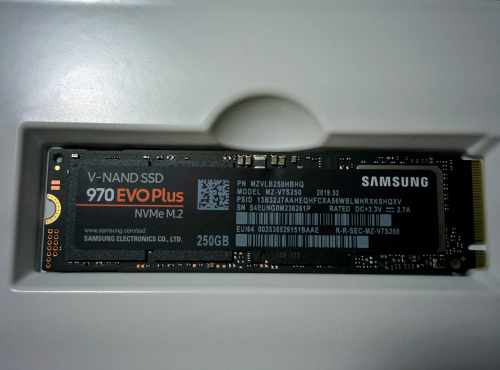 Фото SSD накопичувач Samsung 970 EVO Plus 250 GB (MZ-V7S250BW) від користувача Ігор