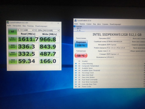 Фото SSD накопичувач Intel 660p 512 GB (SSDPEKNW512G8X1) від користувача Lopfi