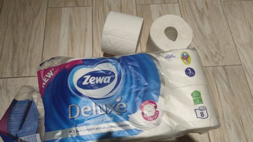 Фото туалетний папір Zewa Deluxe Delicate Care Туалетная бумага белая трехслойная 8 шт (7322541171739) від користувача Mexanik