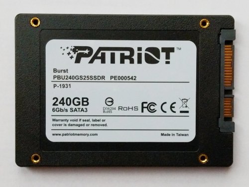 Фото SSD накопичувач PATRIOT Burst 240 GB (PBU240GS25SSDR) від користувача savaof