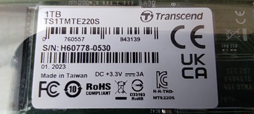 Фото SSD накопичувач Transcend NVMe SSD 220S 1 TB (TS1TMTE220S) від користувача Ратибор Перунов