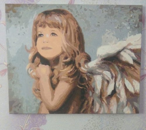 Фото Картина за номерами Ідейка Картина по номерам "Маленький ангелочек" від користувача Oleksandr