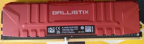 Фото Пам'ять для настільних комп'ютерів Crucial 32 GB (2x16GB) DDR4 3600 MHz Ballistix Red (BL2K16G36C16U4R) від користувача Sfairat0122