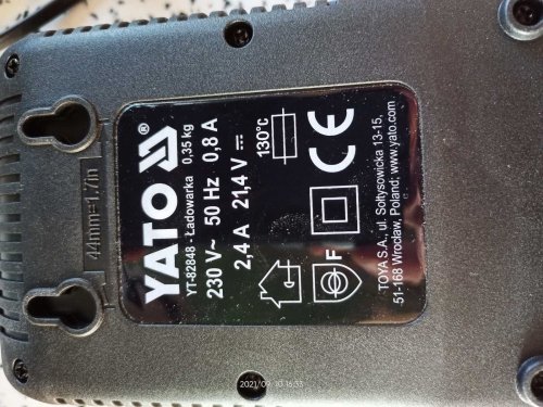 Фото Зарядний пристрій для електроінструменту YATO YT-82848 від користувача Long Gnol