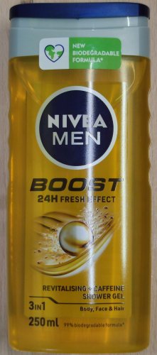 Фото гель для душу Nivea Гель для душа  Men Boost 3 в 1 для тела, лица и волос 250 мл (4005900824455) від користувача Serhii