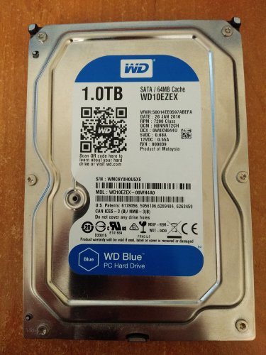 Фото Жорсткий диск WD Blue 1 TB (WD10EZEX) від користувача formicron