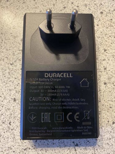 Фото Зарядний пристрій Duracell CEF 27 + 2 AA 1300mAh + 2 AAA 750mAh від користувача WildBoar