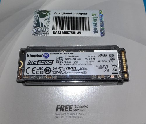 Фото SSD накопичувач Kingston KC2500 500 GB (SKC2500M8/500G) від користувача Bogdan Klevets
