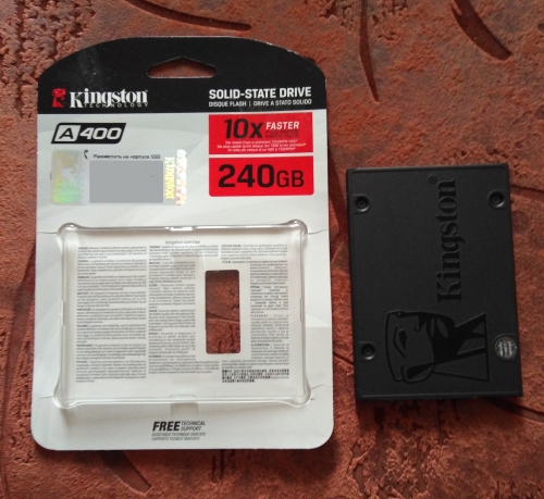 Фото SSD накопичувач Kingston A400 240 GB (SA400S37/240G) від користувача ShereKhan