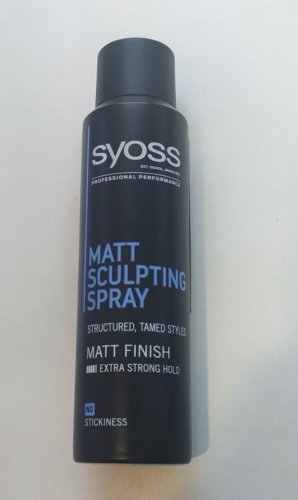 Фото  Syoss Матувальний спрей для укладання волосся  Matt Sculpting Spray фіксація 5 (екстрасильна), 150 мл від користувача Maya