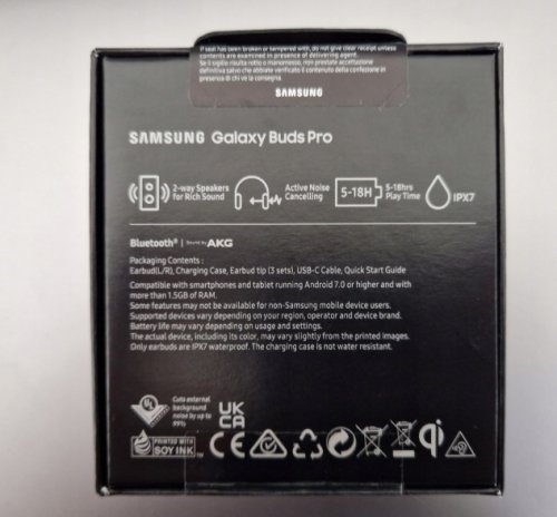 Фото Навушники TWS Samsung Galaxy Buds Pro Black (SM-R190NZKASEK) від користувача Мирослав Пуляк
