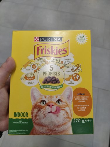 Фото сухий корм Friskies Indoor С курицей, овощами и добавками садовой травы 2 кг (7613035351820) від користувача Gouster