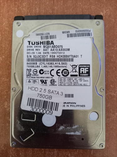 Фото Жорсткий диск Toshiba MQ01ABD075 від користувача formicron