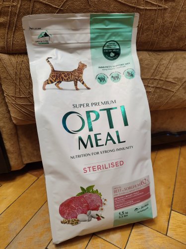 Фото сухий корм Optimeal Sterilised Beef & Sorghum 1.5 кг (4820215364652) від користувача vaultcry