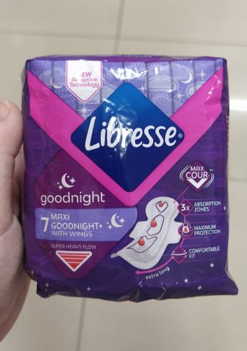 Фото  Libresse Гігієнічні прокладки  Goodnight Maxi, 8 шт. (9522) від користувача Isolar