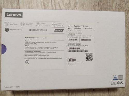 Фото Планшет Lenovo Tab M10 Plus TB-X606F 4/128GB Wi-Fi Iron Grey (ZA5W0097) від користувача Viktorres