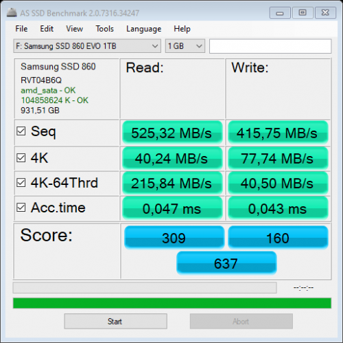 Фото SSD накопичувач Samsung 860 EVO 2.5 1 TB (MZ-76E1T0BW) від користувача Tester007