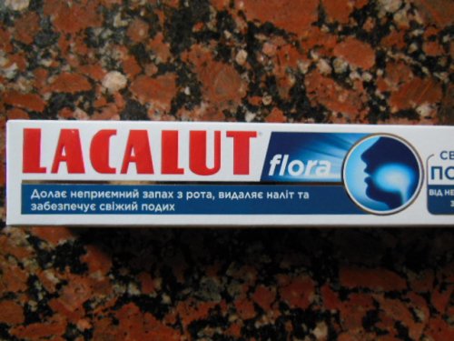 Фото зубна паста Lacalut Зубная паста Lacalut Flora 75 мл (4016369691588) від користувача 