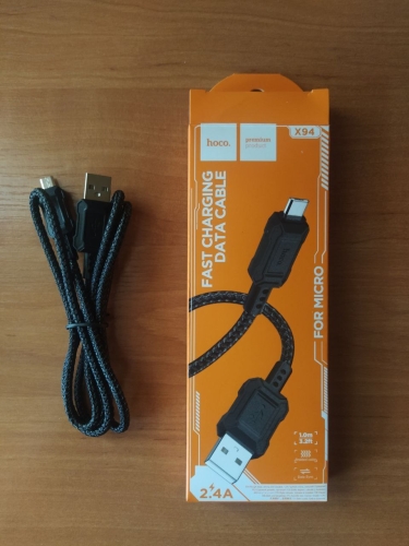 Фото Кабель Micro USB Hoco X94 Leader USB Type-A to Micro USB 1m Black (6931474794260) від користувача Gouster