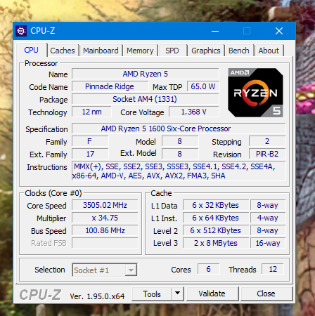 Фото Процесор AMD Ryzen 5 1600 (YD1600BBAFBOX) від користувача Coconut