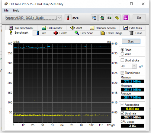 Фото SSD накопичувач Apacer AS350X 128 GB (AP128GAS350XR-1) від користувача UraniUm