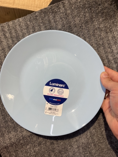 Фото обідня тарілка Luminarc Обеденная тарелка  Zelie Light Blue Q3441 (25см) від користувача Orestiv.