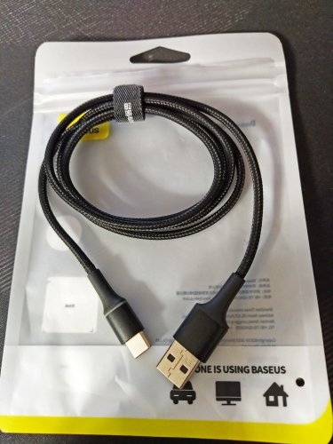 Фото Кабель USB Type-C Baseus halo data cable USB For Type-C 3A 1m Black (CATGH-B01) від користувача dr_ula