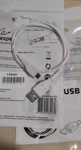 Фото Кабель Micro USB Gembird CCP-mUSB2-AMBM-W-0.5M від користувача Dice21