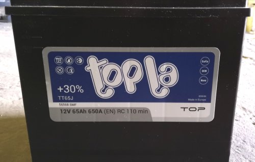 Фото Автомобільний акумулятор Topla Top Energy Japan 6СТ-65 АзЕ (118665) від користувача vetos