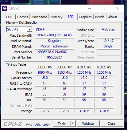 Фото Пам'ять для настільних комп'ютерів Kingston 4 GB DDR4 2400 MHz (KVR24N17S8/4) від користувача Baratheon