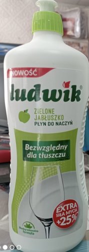 Фото рідина для миття посуду Ludwik Средство для мытья посуды  Зеленое яблоко 900 мл (5900498028102) від користувача Maya