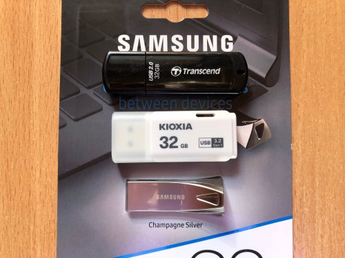 Фото Флешка Samsung 32 GB Bar Plus Champagne Silver (MUF-32BE3/APC) від користувача Haine